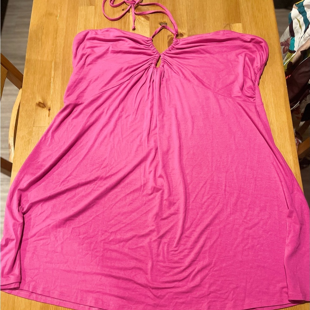 Venus Pink Halter Dress - Picture 4 of 10